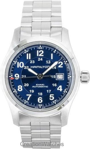 Hamilton Armbanduhr Edelstahl, Automatik, Blaues Zifferblatt, Herren - Bild 1