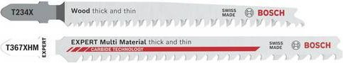 Bosch Expert Stichsägeblätter-Set T234X+ und T367XHM für Multi Material, 26-teilig, Silber - Bild 1