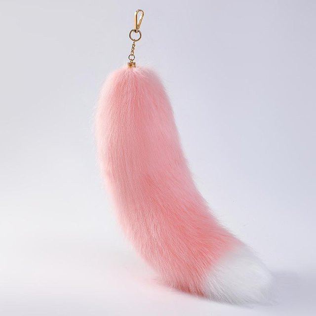YIRAN Schlüsselanhänger Waschbärpelz, Rosa, Unisex - Bild 1