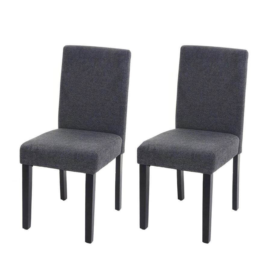 CHEFGASTRO Esszimmerstuhl 2er-Set Modern Anthrazitgrau Textil B/T/H: 43 x 56 x 90 cm, Sitzhöhe: 45 cm - Bild 2