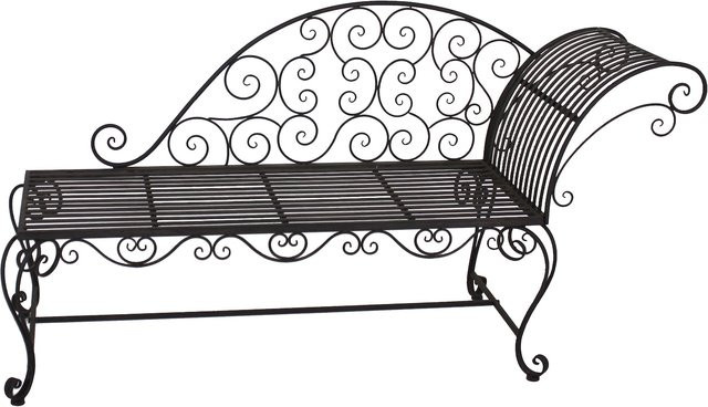 Garden Pleasure Gartenbank LAMINGTON Liegebank aus Metall in Braun, B/H/T: 163 x 87 x 47,5 cm - Bild 1