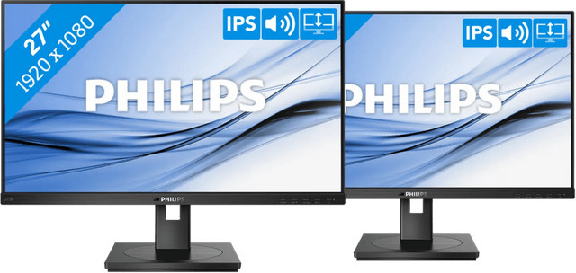 Philips 272B1G/00 Doppelpack Full HD Monitor in Schwarz, 27 Zoll - Bild 1