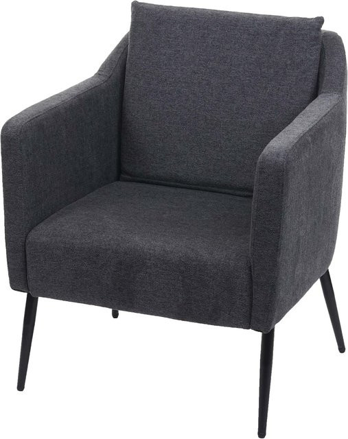 MCW Lounge-Sessel H93a in Dunkelgrau mit Stoffbezug und Metallgestell - Bild 1