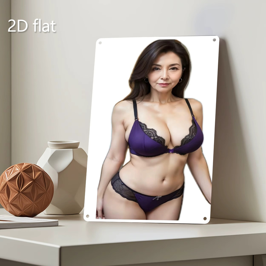 Vintage Wandkunstschild aus Metall von CIFBUY in Mehrfarbig, rechteckiges Eisendekor für drinnen und draußen - Bild 2