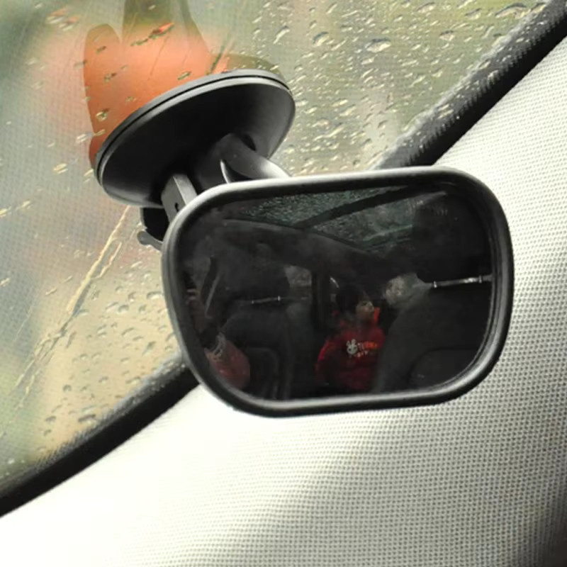 vvocci 2-in-1 Baby-Rückspiegel für das Auto in Schwarz zur Beobachtung des Kindes auf dem Rücksitz - Bild 5