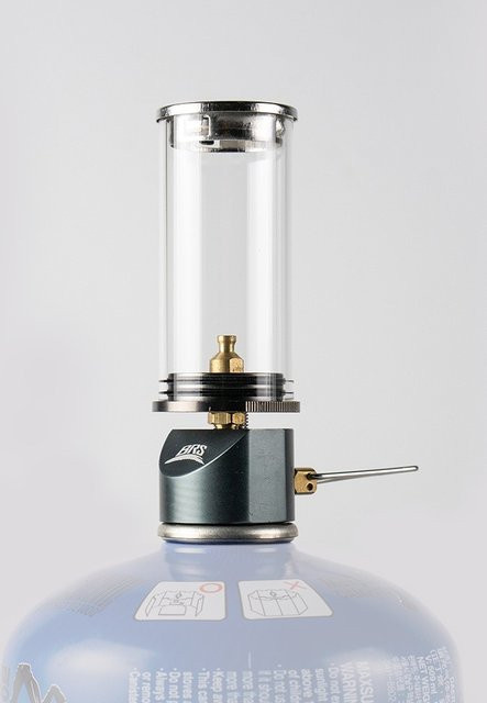 BRS BRS-55 Mini Outdoor Camping Gas Kerze aus Metall und Glas in Transparent - Bild 1