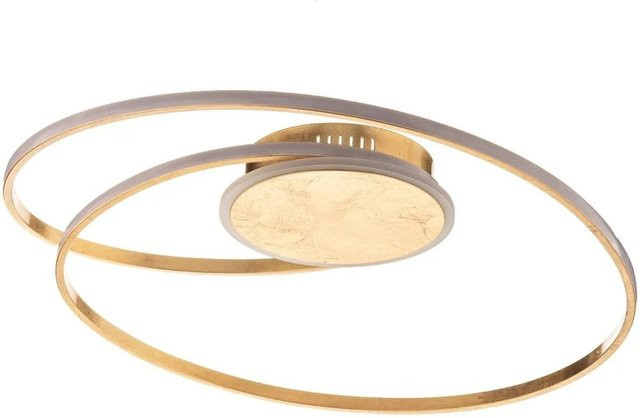 Lindby LED Deckenleuchte Dorle Modern Gold Messing 2-flammig dimmbar - Bild 1