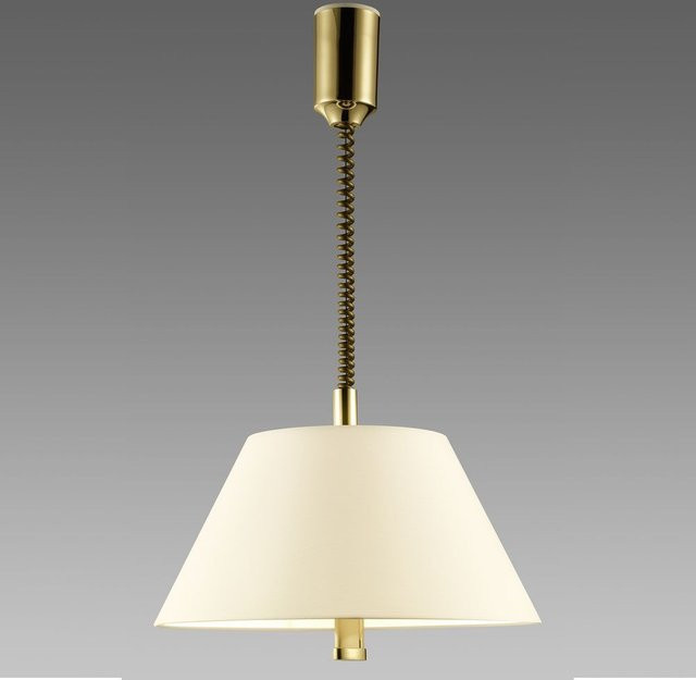 B+M Leuchten Seda Pendelleuchte in Gold/Messing und Weiß, dimmbar und höhenverstellbar - Bild 1
