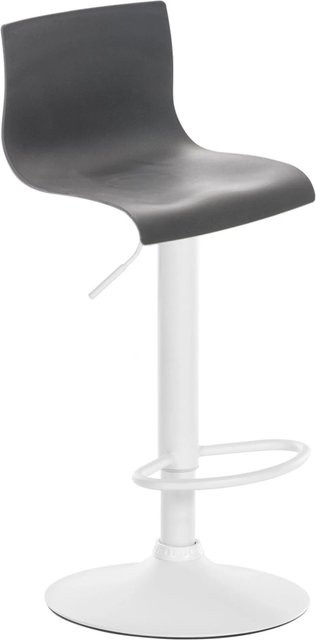 DELUKE Barhocker PESAN Barstuhl aus Kunststoff in Grau mit Lehne, höhenverstellbar und drehbar, B/T/H: 39 x 36 x 84 cm - Bild 1