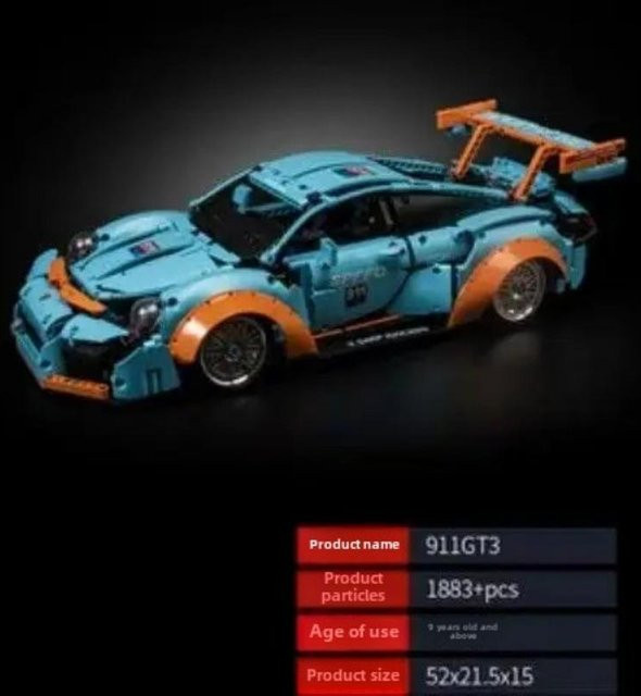 Binchi Keji Travel Porsche 964 RWB 911GT3 Auto Modell, Bausteine, 2435 Teile, ab 6 Jahren - Bild 1