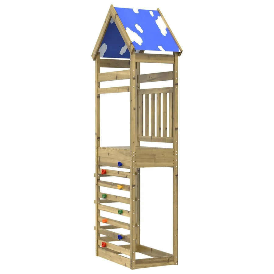 vidaXL Spielturm aus massivem imprägniertem Holz in Braun, H x B x T: 265 x 52,5 x 85 cm - Bild 2