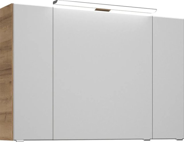 Pelipal Spiegelschrank Trentino Riviera Eiche quer Nachbildung, Farbe Braun, Breite: 105 cm - Bild 1