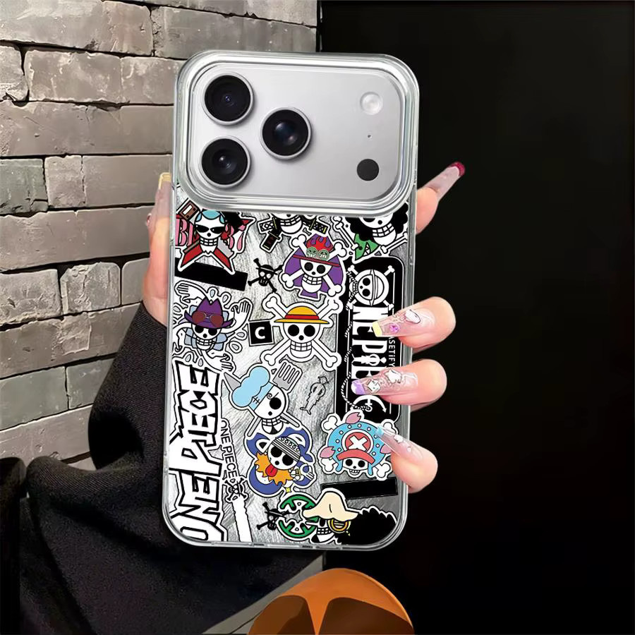 ONE PIECE Softcover Handyhülle mit Cool Logo für iPhone 11 12 13 14 15 16 Pro Max und weitere Modelle, Multicolor - Bild 3