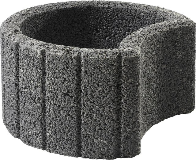 Pflanzring aus Leichtbeton in Anthrazit, Durchmesser: 48 cm, Höhe: 25 cm - Bild 1