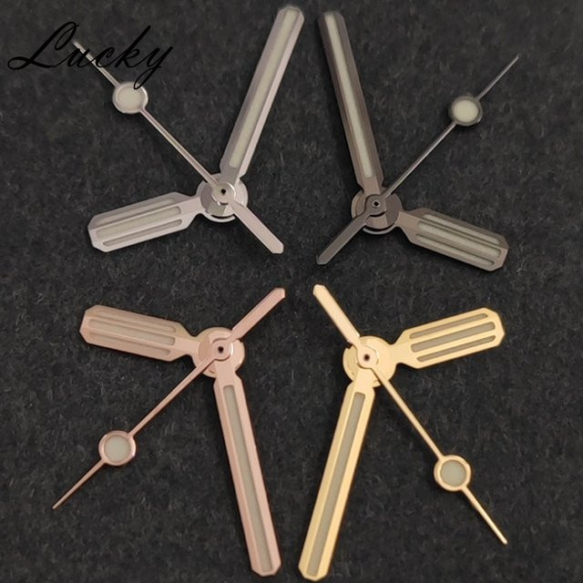 MUZHI Uhrzeiger, C3 grün leuchtend, Edelstahl, Gold, Unisex - Bild 1