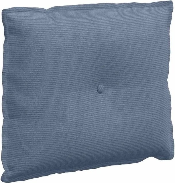 vidaXL Rückenkissen Blau aus Cordstoff mit abnehmbarem Bezug, B/H: 60 x 50 cm - Bild 1
