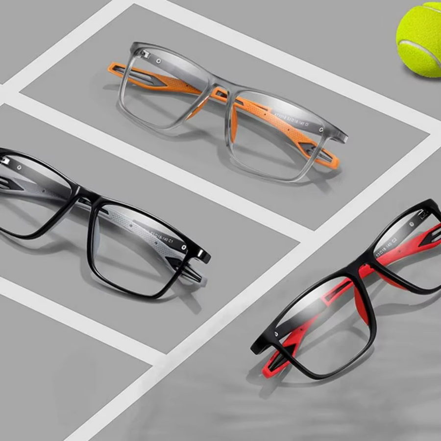 Unisex Korrektionsbrille, Vollrand, rechteckig, Silikon, Kunststoff - Bild 2