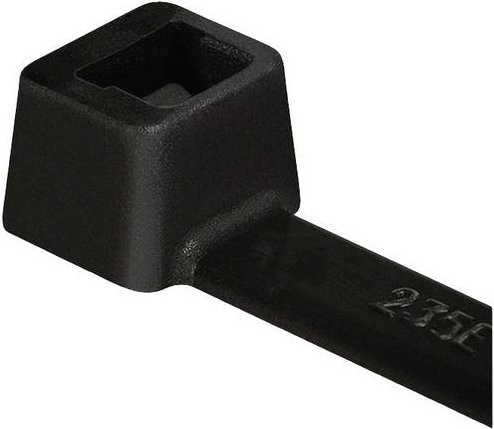 HellermannTyton Kabelbinder T50I-PA11-BK Schwarz 100 Stück, Länge: 300 mm, Breite: 4,6 mm - Bild 1