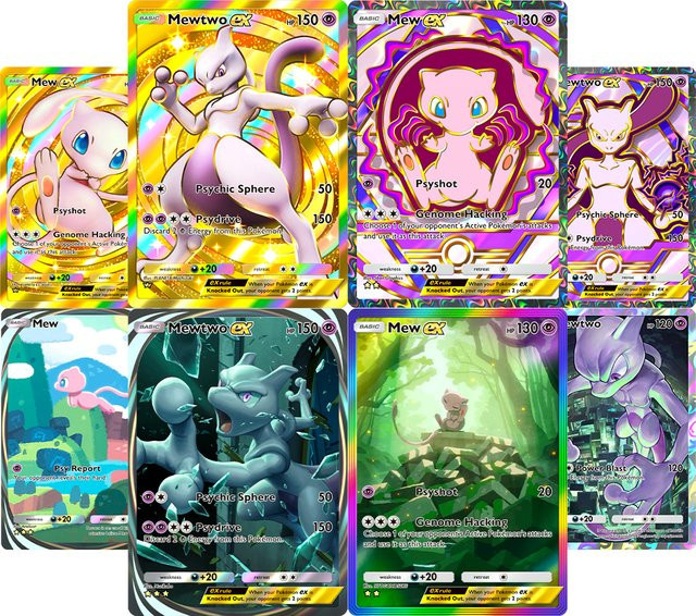 Pokémon Mew/Mewtwo Serie, Einzelkarten, Holographische Anime-Sammelkarten, Bunt / Mehrfarbig - Bild 1