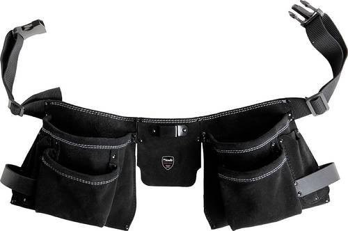 Kwb 906810 Werkzeug-Gürteltasche 2teilig aus Leder und Nylon in Schwarz/Silber, B: 19,5 cm, H: 55 cm - Bild 1