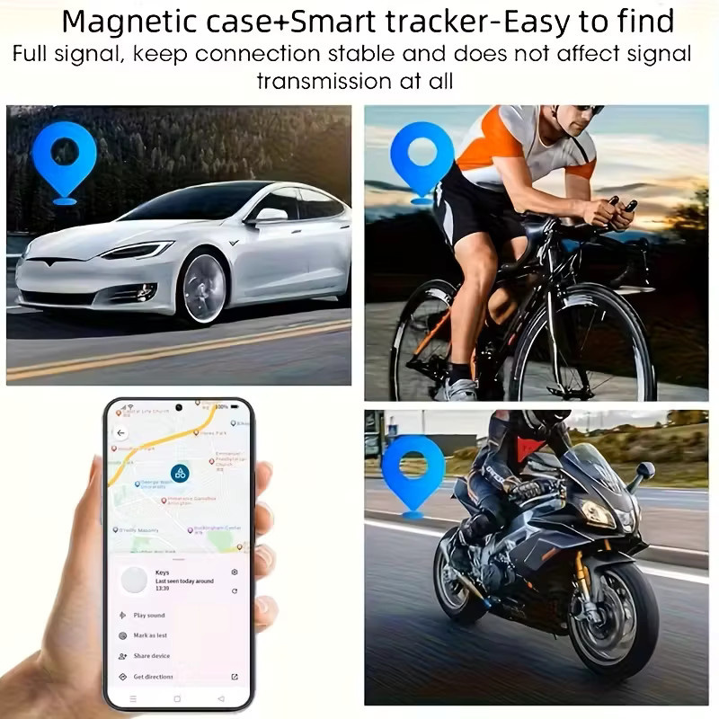 Apple GPS-Tracker in Schwarz mit starkem Magnet für Auto und Fahrzeug zur Anti-Verlust-Positionierung via Find My App - Bild 4