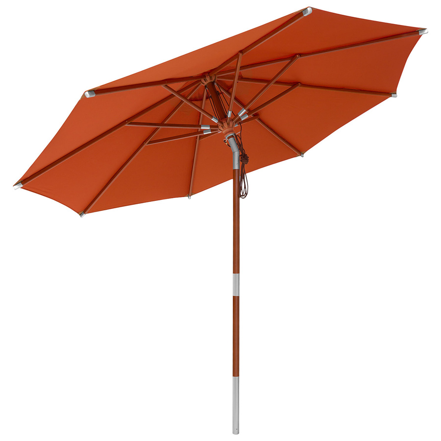 anndora Sonnenschirm rund mit Dreh-Kipp-Mechanismus und Winddach in Terracotta, Durchmesser: 300 cm, UV-Schutz UPF 50+ - Bild 1