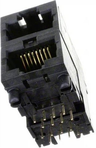 Amphenol RJSAE508002 Ethernet LAN Kabel in Schwarz - Bild 1
