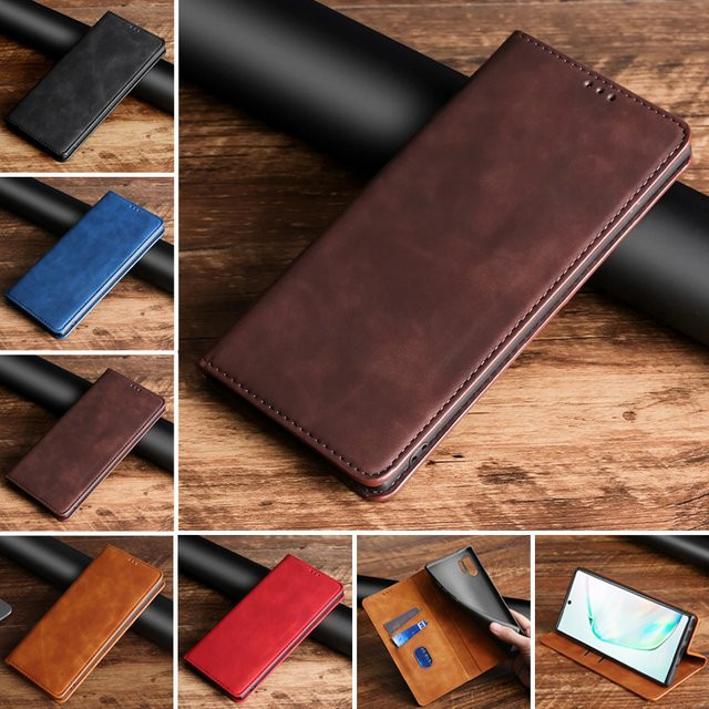 Leder-Flip-Wallet Schutzhülle für Xiaomi Poco C65 C51 C50 C40 F5 M6 M5s M4 M3 M2 F5 X5 X6 X4 GT X3 Pro NFC Pocophone F1 in Blau - Bild 1