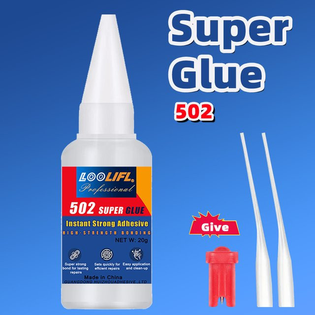 502 Hochfester Cyanacrylat-Kleber für Metall und Kunststoff, schnell trocknender Sekundenkleber für professionelle Reparaturen - Bild 1