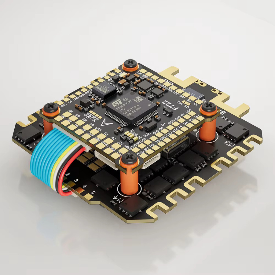 DAKEFPV F722 Flight Control FC und 4in1 ESC Stack für FPV Racing Drohnen, Schwarz, 30x30mm - Bild 4