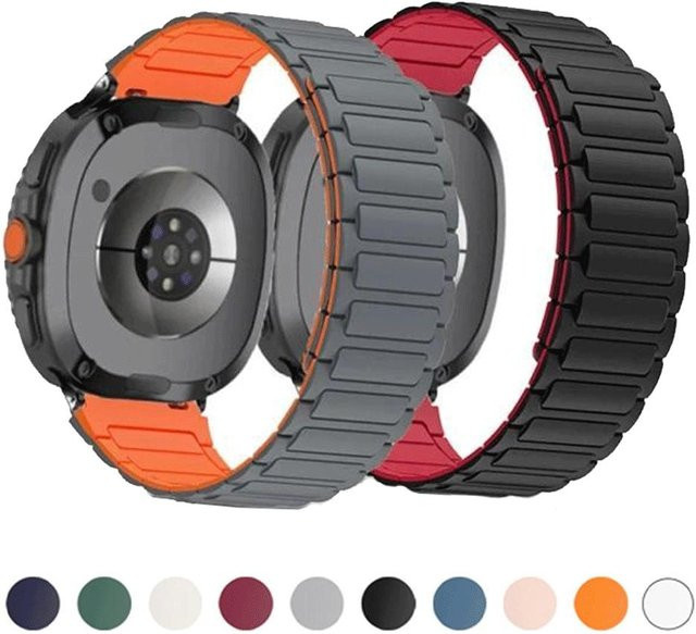 Uhrenarmband Silikon, Schwarz, Unisex, für Samsung Galaxy Watch 8 Ultra 47 mm - Bild 1