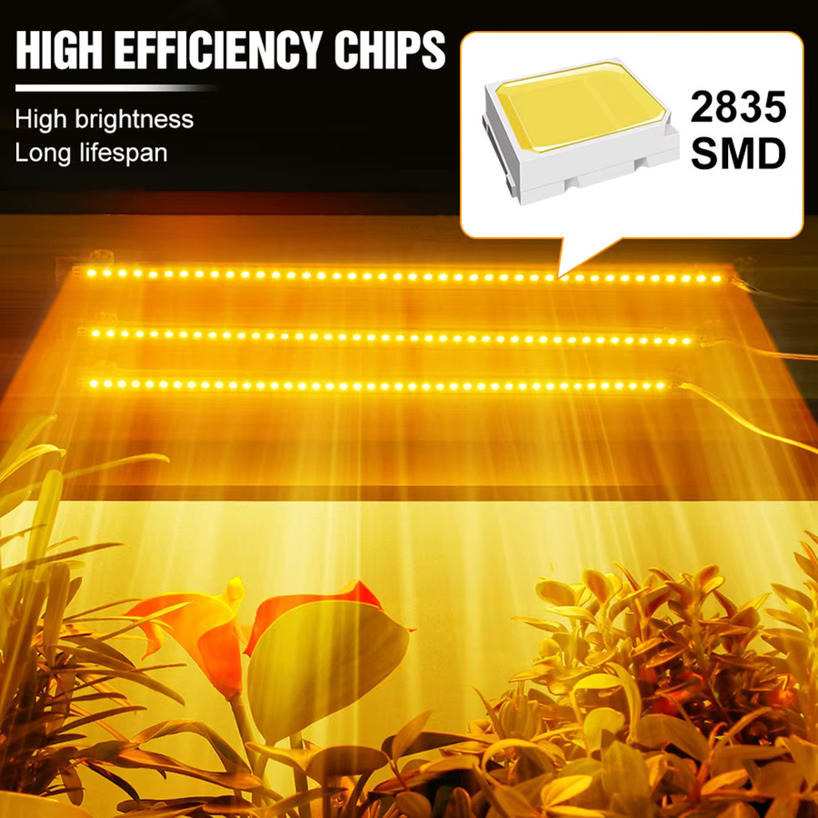 USB LED Pflanzenwachstumslampe mit Vollspektrum-Licht und 24-Stunden-Timer für Obst und Gemüse in Weiß - Bild 3