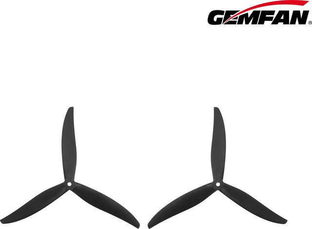 Gemfan Propeller Set 8 Zoll 3-Blatt aus Glasfaser-Nylon in Schwarz, 2 Paar CW CCW für Cinelifter und Makro Quad Drohnen - Bild 1