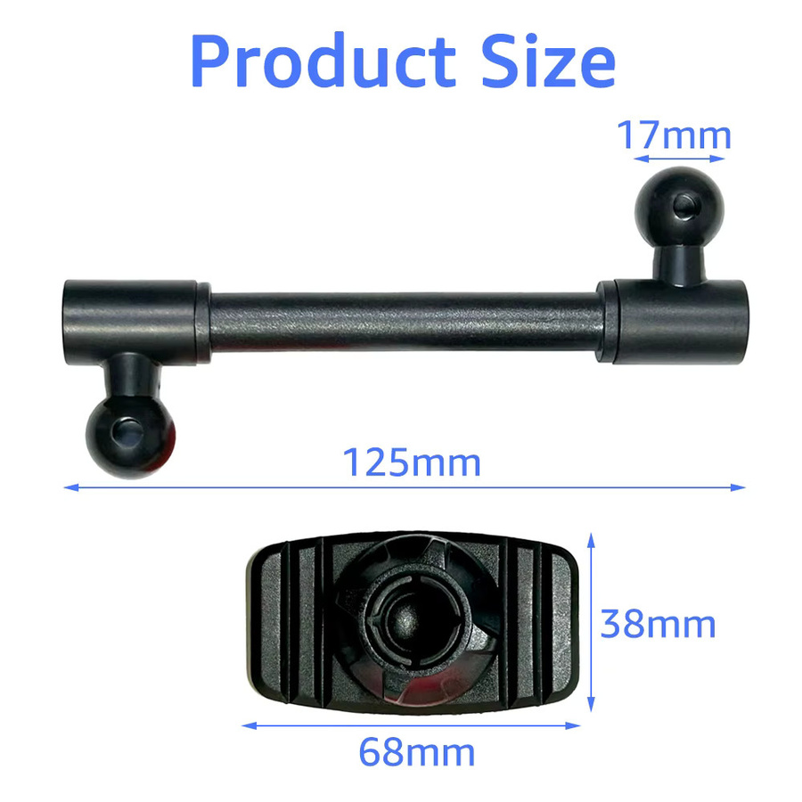 iBudim Kugelkopf Klebe-Basis für Auto Handyhalterung, Schwarz, 17mm - Bild 4