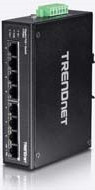TRENDnet TI-PE80 Industrial Ethernet Switch mit 8 Ports 10/100 Mbit/s, PoE+ (200 W), Schwarz - Bild 1