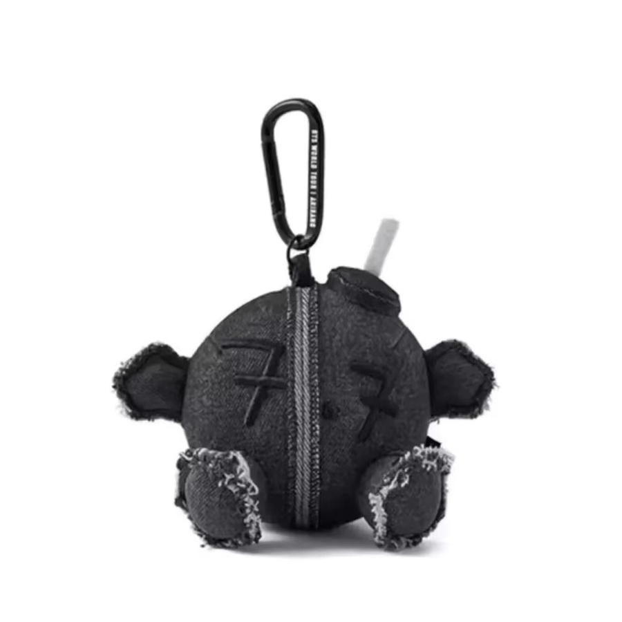 Kawaii Kohleofen-Anhänger, Plüsch-Schlüsselanhänger, schwarz, Plüschtier - Bild 2