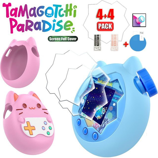 OUZEY Flüssigsilikon-Schutzhülle mit Displayschutzfolie für Tamagotchi Paradise Zubehör-Set - Bild 1