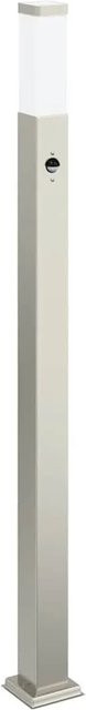 vidaXL Pollerleuchte mit Bewegungssensor aus Edelstahl in Silber, Höhe: 110 cm, IP44, E27, quadratisch - Bild 1