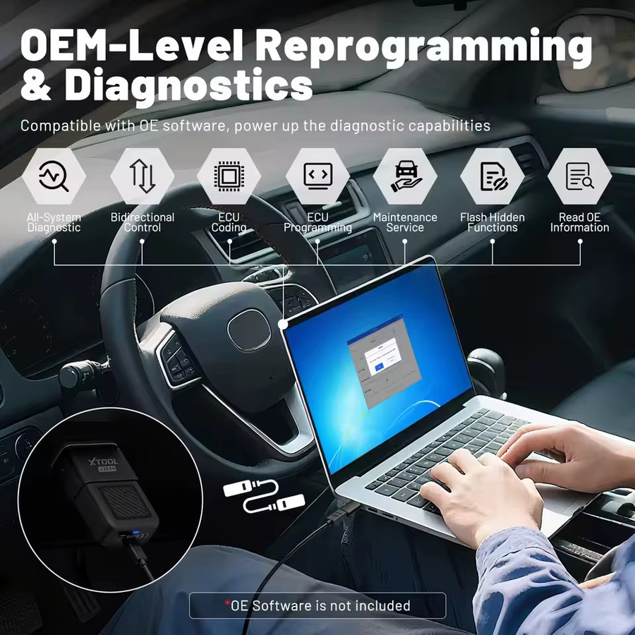 XTOOL XTS500 Automotivo Scanner J2534 VCI Diagnosegerät für ECU-Codierung und bidirektionale OBD2-Diagnose in Rot und Schwarz - Bild 2