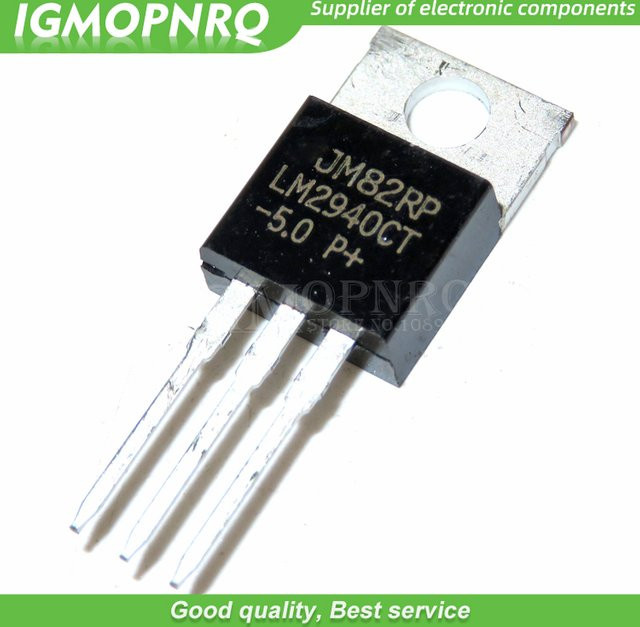10 Stück LM2940CT-5.0 Spannungsregler im TO-220 Gehäuse in Schwarz - Bild 1