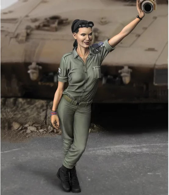 BAANFU Harz-Soldaten-Modellbausatz, israelischer weiblicher Soldat, Maßstab 1:35, unpainted - Bild 1