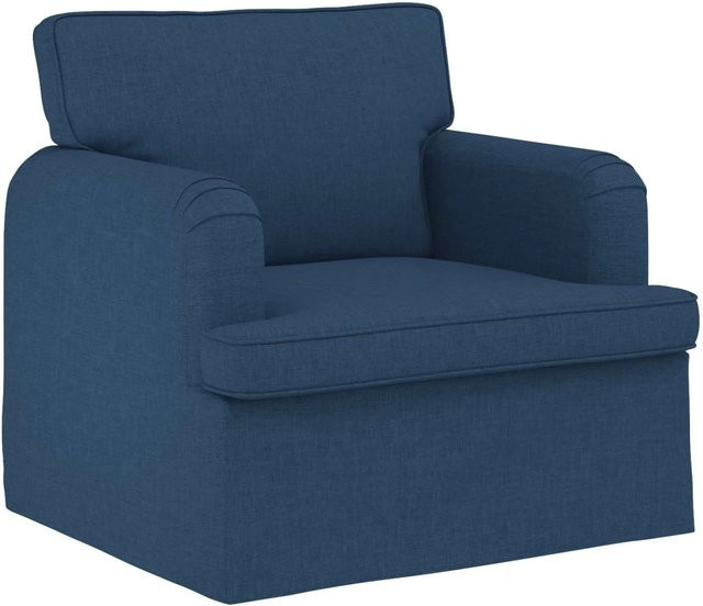 vidaXL Sofa Blau mit Stoffbezug und Metallrahmen B/T/H: 84 x 80 x 85 cm - Bild 1