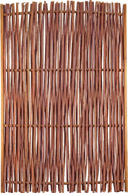 T & J Haselnusszaun Pepe aus Haselnuss, Kiefer und Weide, braun, mit Öl behandelt, B: 120 cm, H: 180 cm - Bild 1