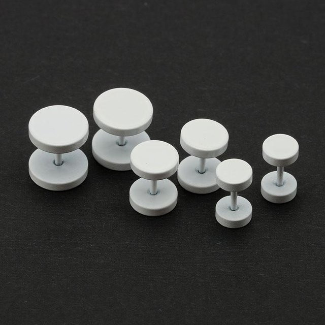 YULIN Ohrstecker Edelstahl, Weiß, Unisex - Bild 1