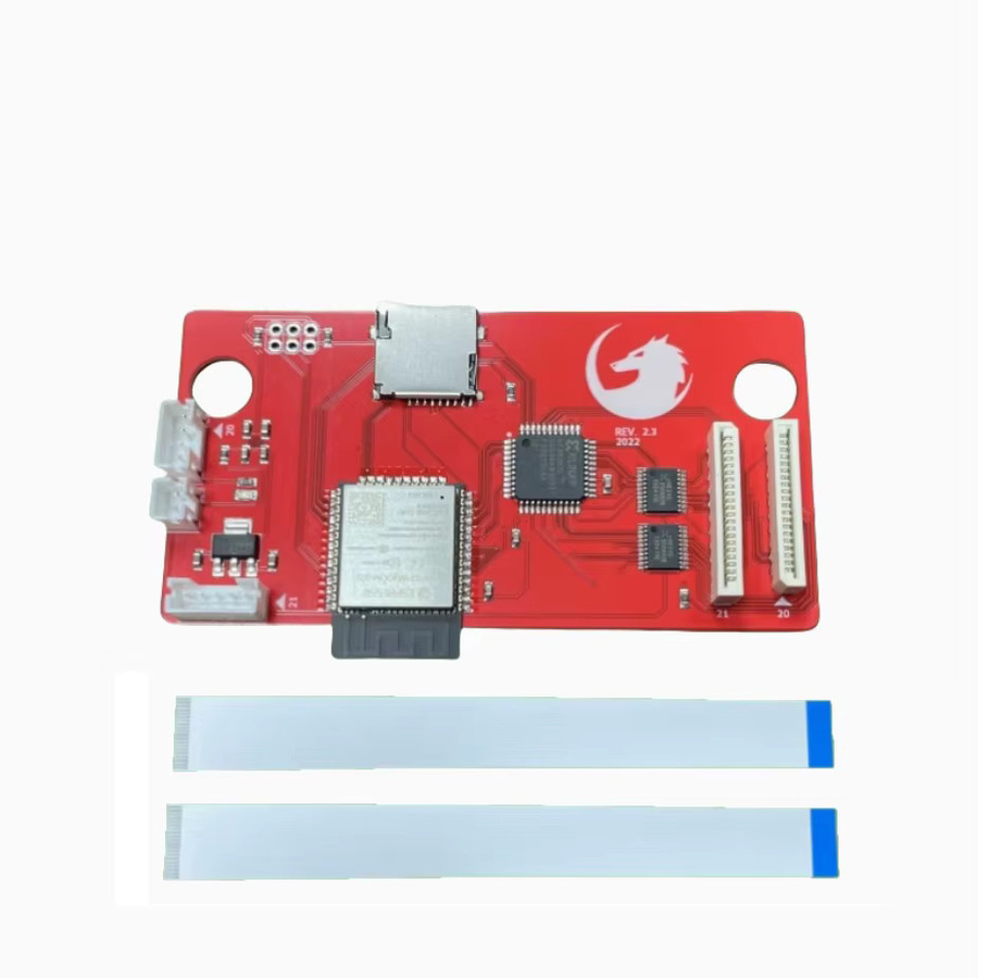 Fenrir Modularer Chip mit 3D-Druckhalterung und ODE-Platine für Saturn XStation SAROO PHOEBE RHEZ Wuxi OED/CD Switcher SS MODE in Rot - Bild 3