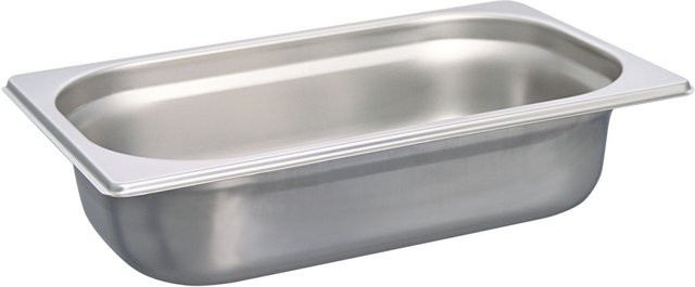 Schneider GN 1/4 Gastronormbehälter aus Edelstahl, Silber, Volumen: 1,7 l, Höhe: 6,5 cm - Bild 1