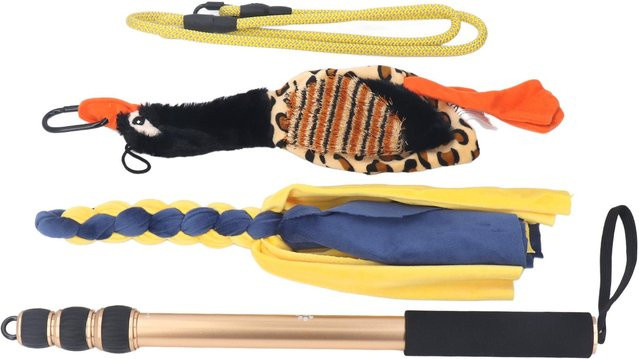 mfySpace Teleskopischer Hunde-Teaser-Stick, Interaktives Flirtstangen-Spielzeug, 52 Zoll - Bild 1