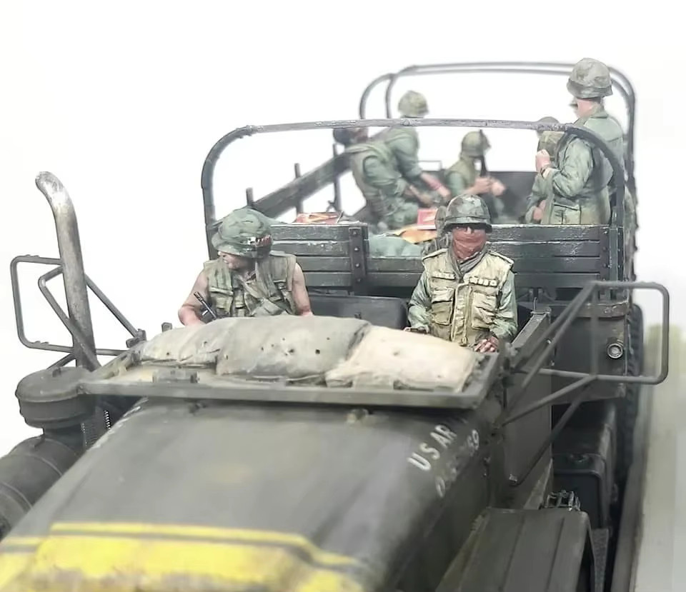 BAANFU Vietnamkrieg US-Touristen, Modell, 11-teiliges Set, 1/35, unmontiert, unbemalt - Bild 4