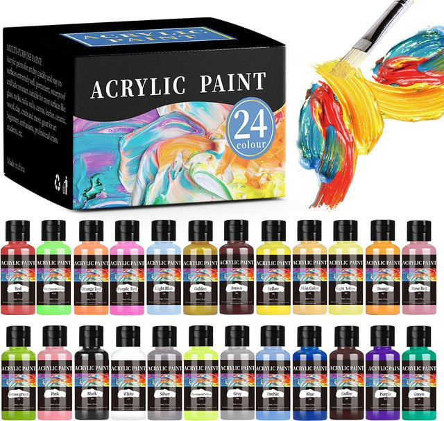 24-Farben Lederpigment-Set zur Lederreparatur und für DIY-Handwerk, Mehrfarbig - Bild 1