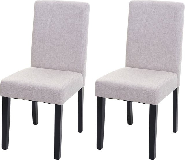 MCW Esszimmerstuhl Littau 2er-Set in Beige mit Textilbezug und Holzbeinen - Bild 1